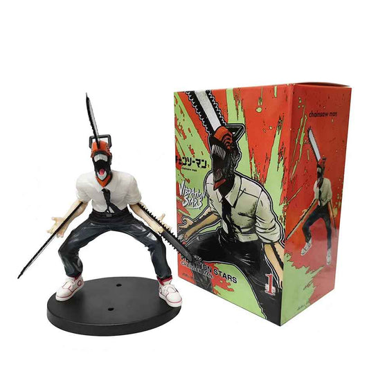 Chainsaw Man Figure – Denji Anime Collectible Action Figure (Chainsaw Head Design)
