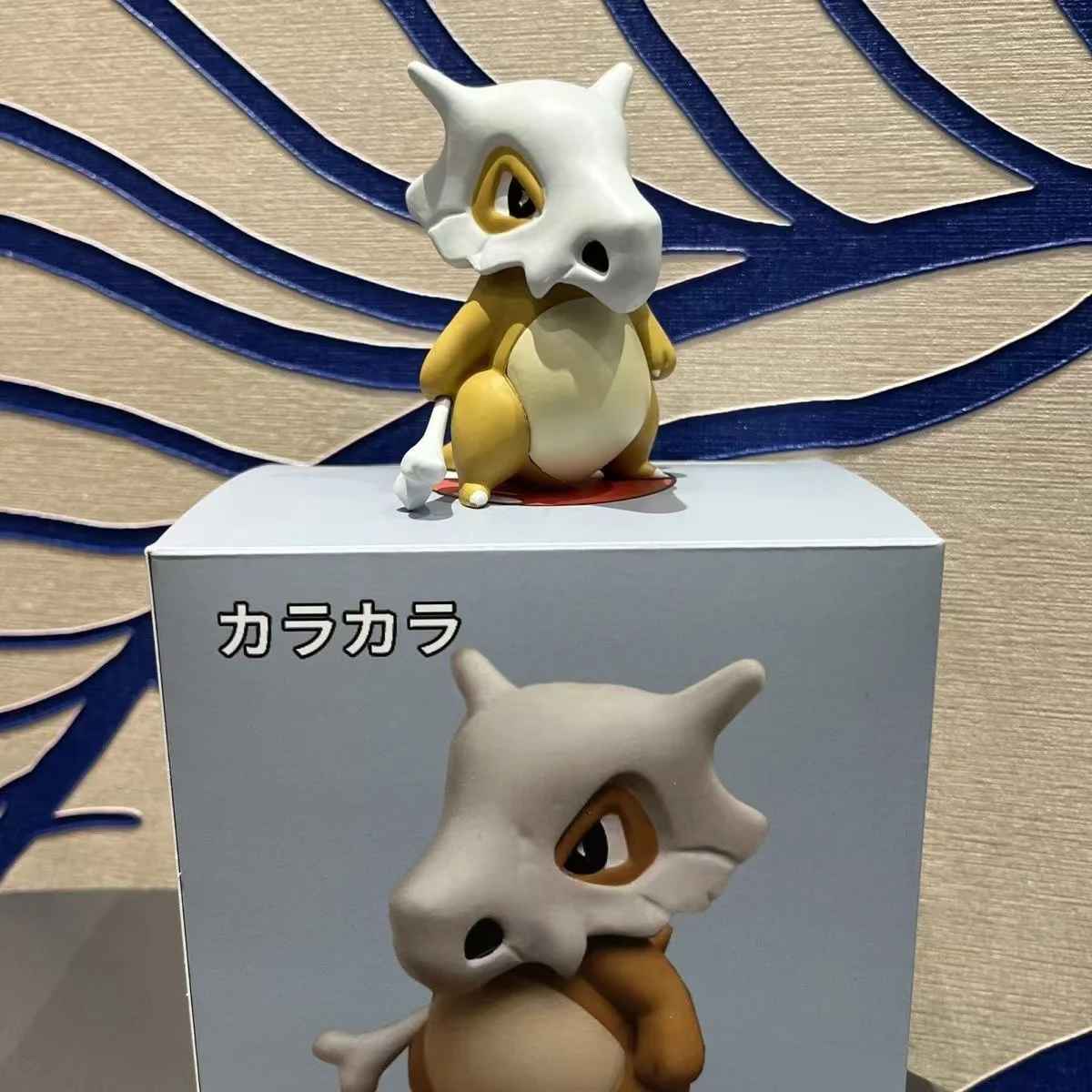 Cubone Hand-Held Figure | Pokémon Chibi Statue with Bone Club | Desktop Anime Collectible | Geekzillaa