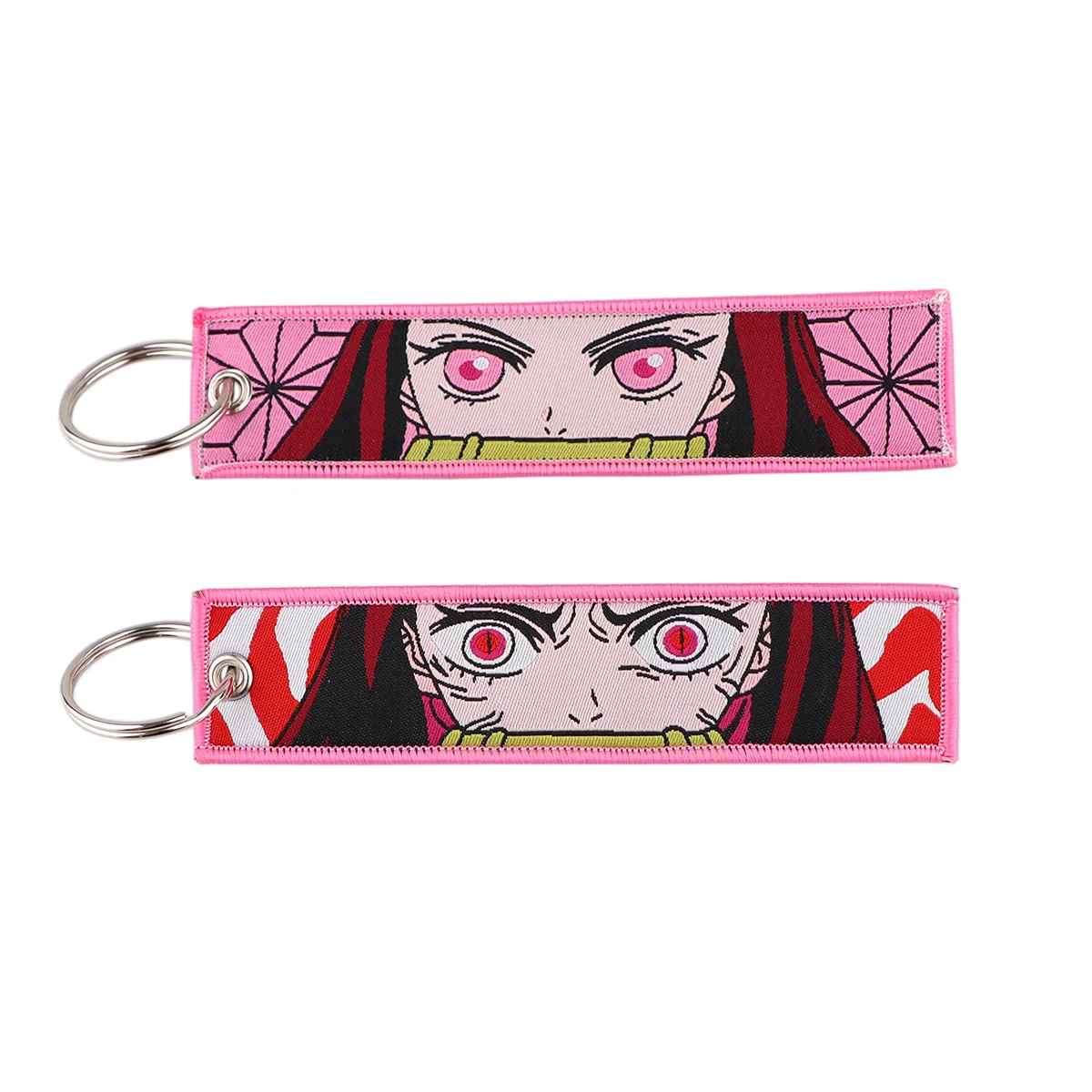 🗡️ Demon Slayer "Breath Style" Embroidered Cloth Keychains