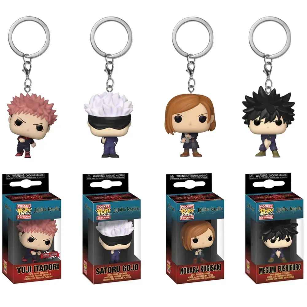 original Funko POP Pocket Pop Keychain Toy Jujutsu Kaisen Satoru Gojo Nobara Kugisaki Yuji Itadori Vinyl Figure Model