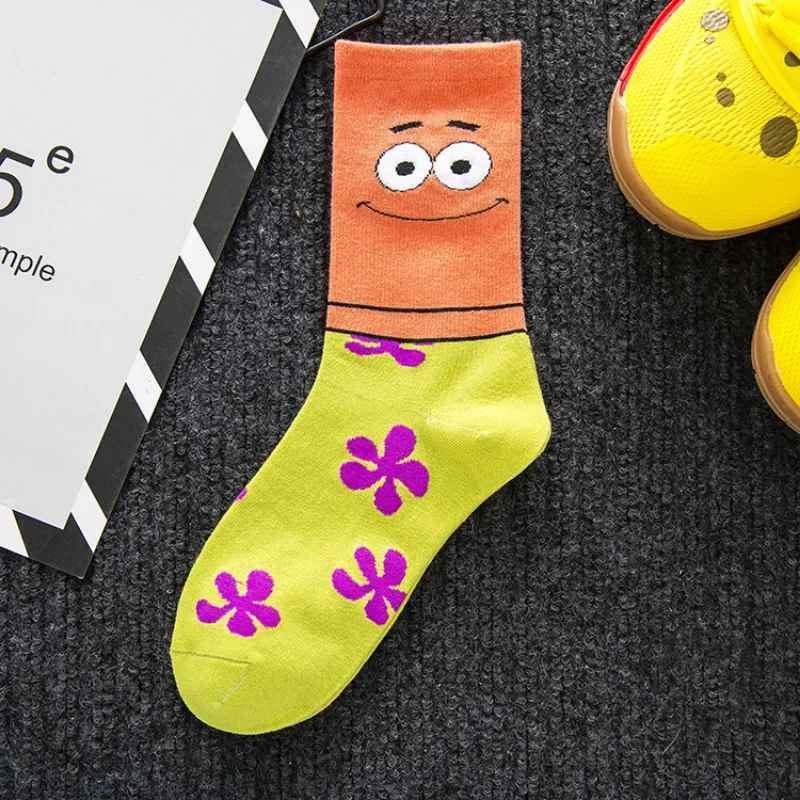 SpongeBob SquarePants Socks | Patrick Star & Squidward Crew Socks Cartoon Merchandise | Geekzillaa