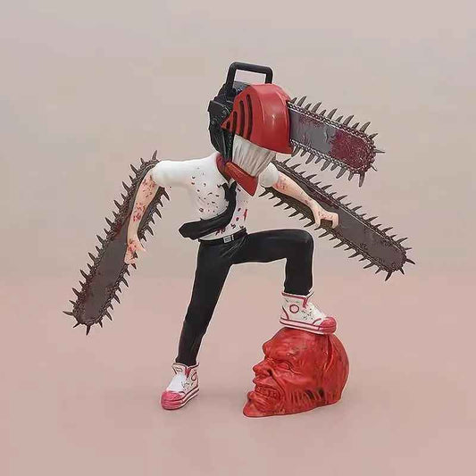 Chainsaw Man Figure – Denji Anime Collectible Action Figure (Chainsaw Head Design)