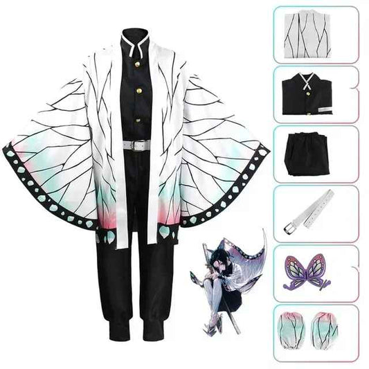 🦋 Shinobu Kocho Cosplay Costume – Insect Hashira Uniform Set