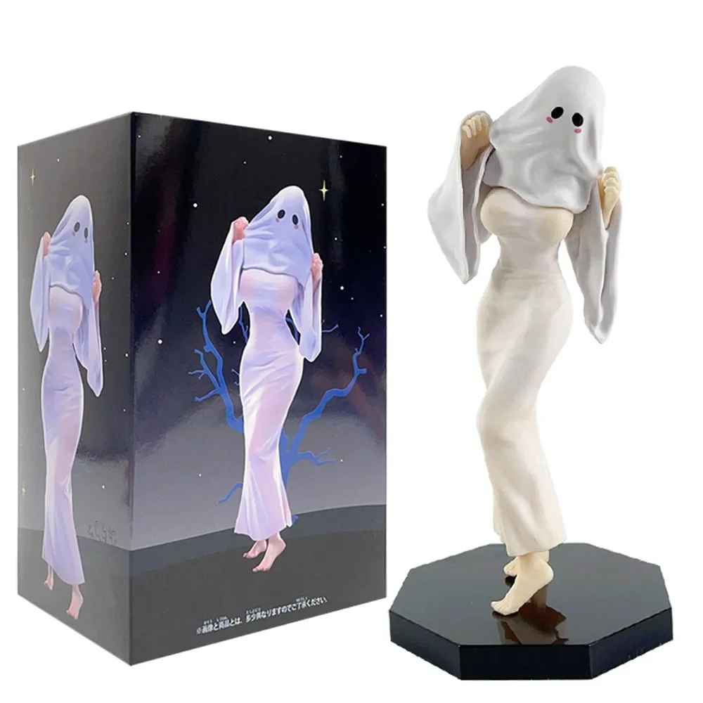 Cute Ghost Girl Figure | Ghost Niang Vinyl Statue 21cm | Original Character Anime Collectible | Geekzillaa