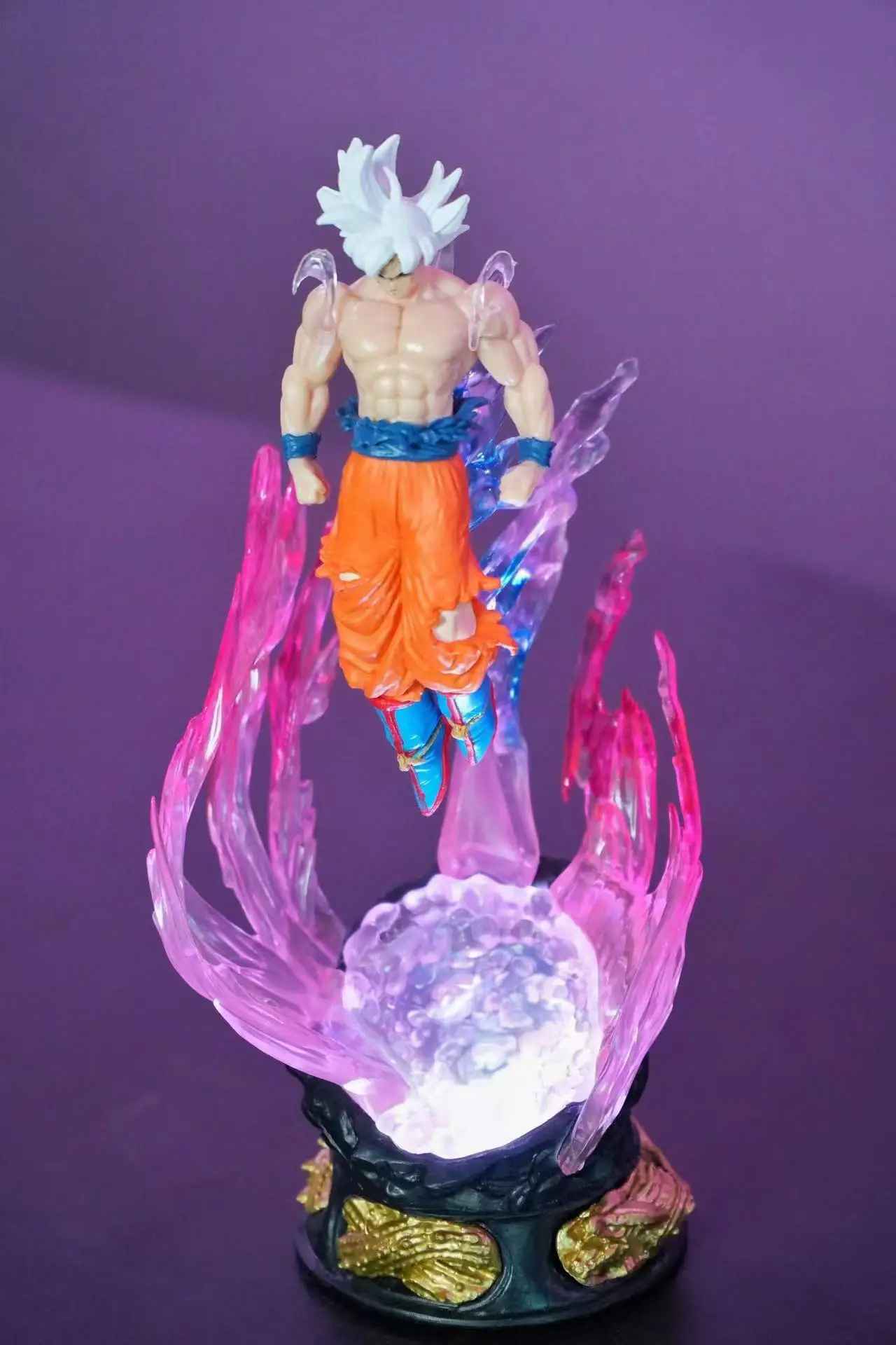 Goku Ultra Instinct Figure | Silver-Haired Saiyan Transformation Statue | Dragon Ball Super Collectible | Geekzillaa