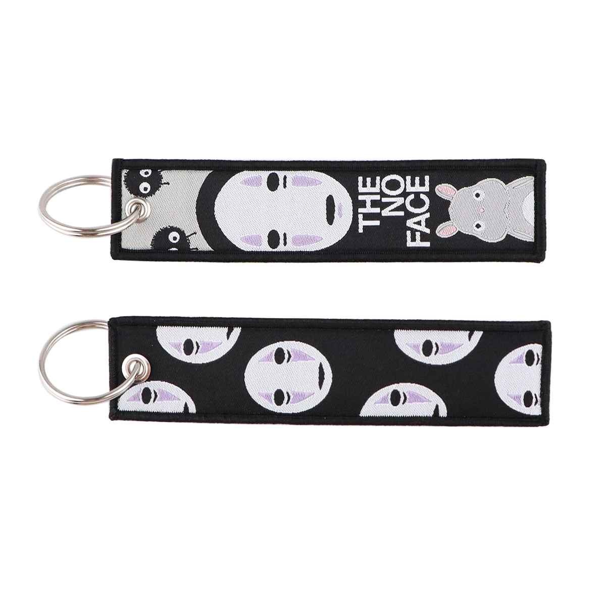 Spirited Away "No-Face" Embroidered Cloth Keychain