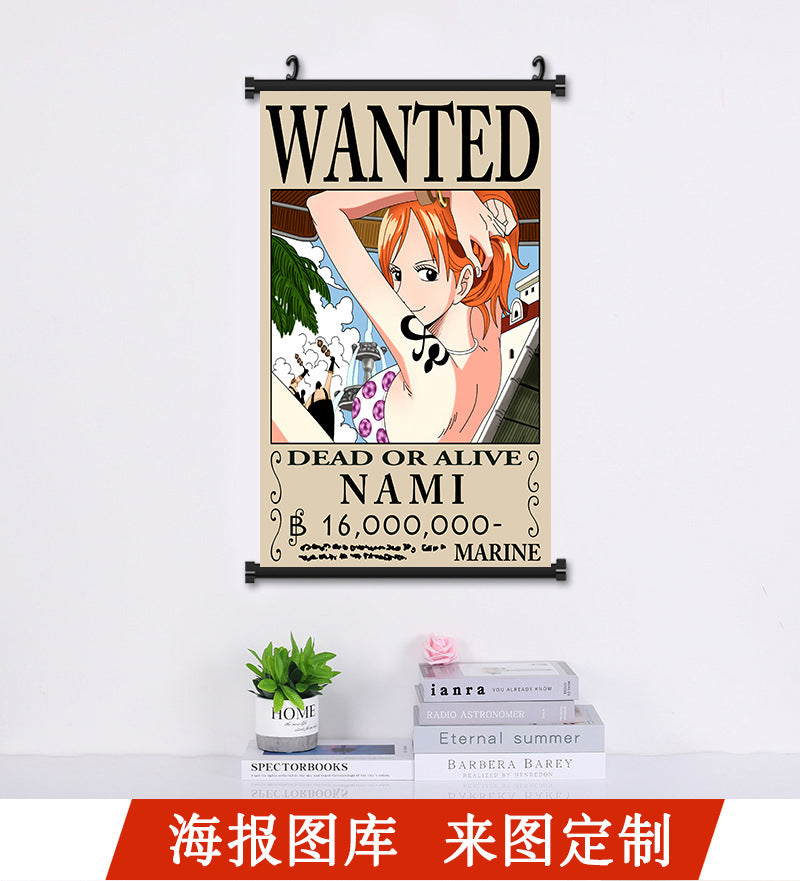 🏴‍☠️ One Piece Wall Scroll Collection – Wanted Posters & Character Art (Multiple Sizes)