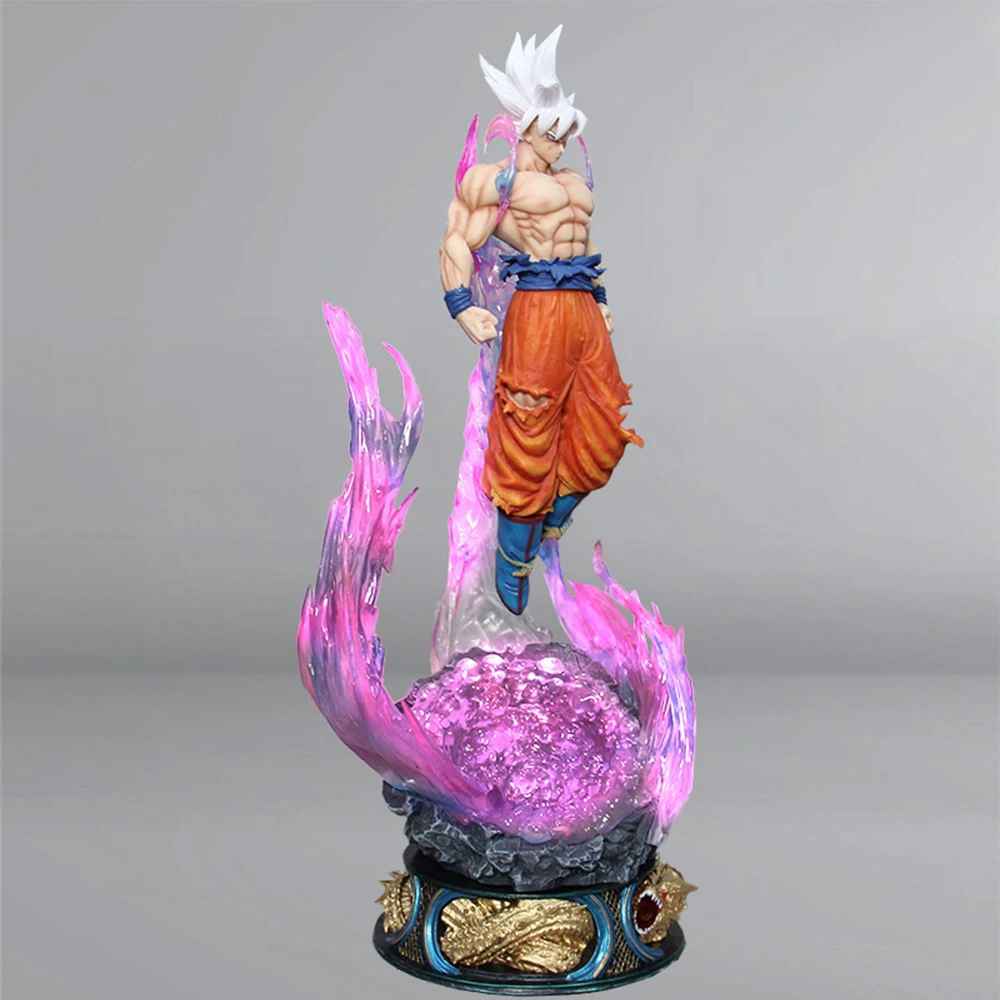 Goku Ultra Instinct Figure | Silver-Haired Saiyan Transformation Statue | Dragon Ball Super Collectible | Geekzillaa