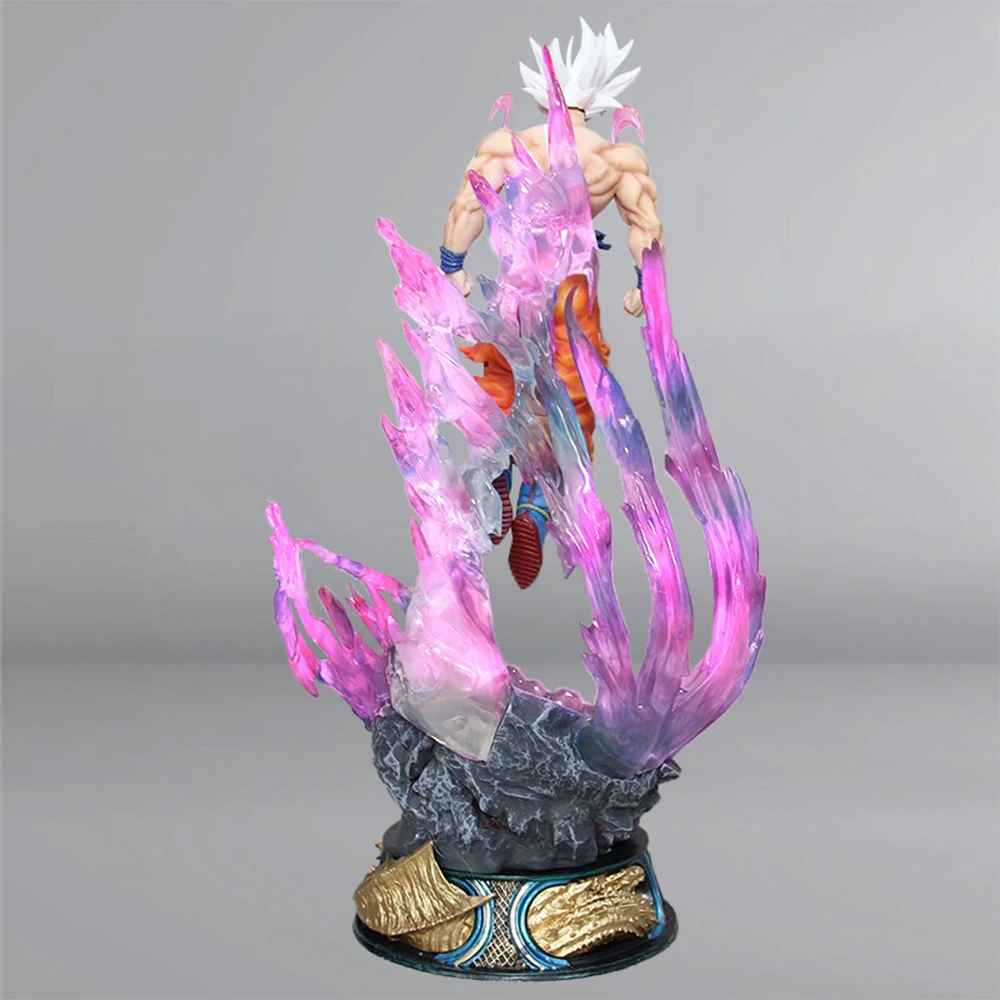 Goku Ultra Instinct Figure | Silver-Haired Saiyan Transformation Statue | Dragon Ball Super Collectible | Geekzillaa