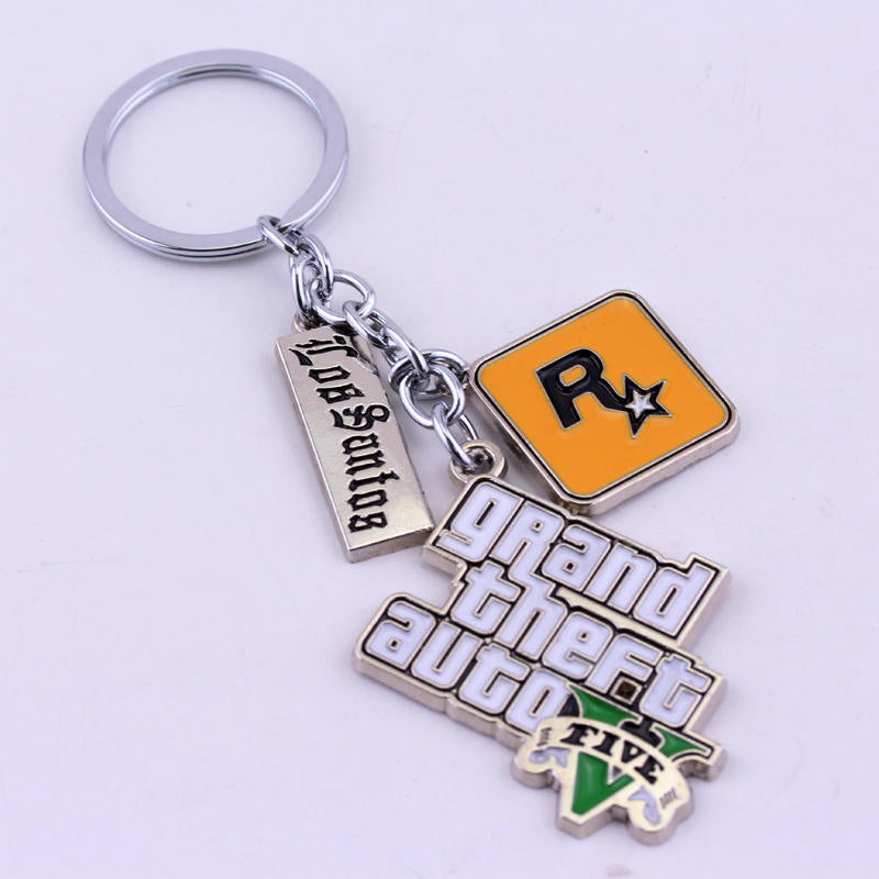 GTA V Grand Theft Auto 5 Keychain – Metal Pendant Keyring