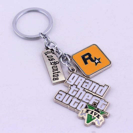 GTA V Grand Theft Auto 5 Keychain – Metal Pendant Keyring