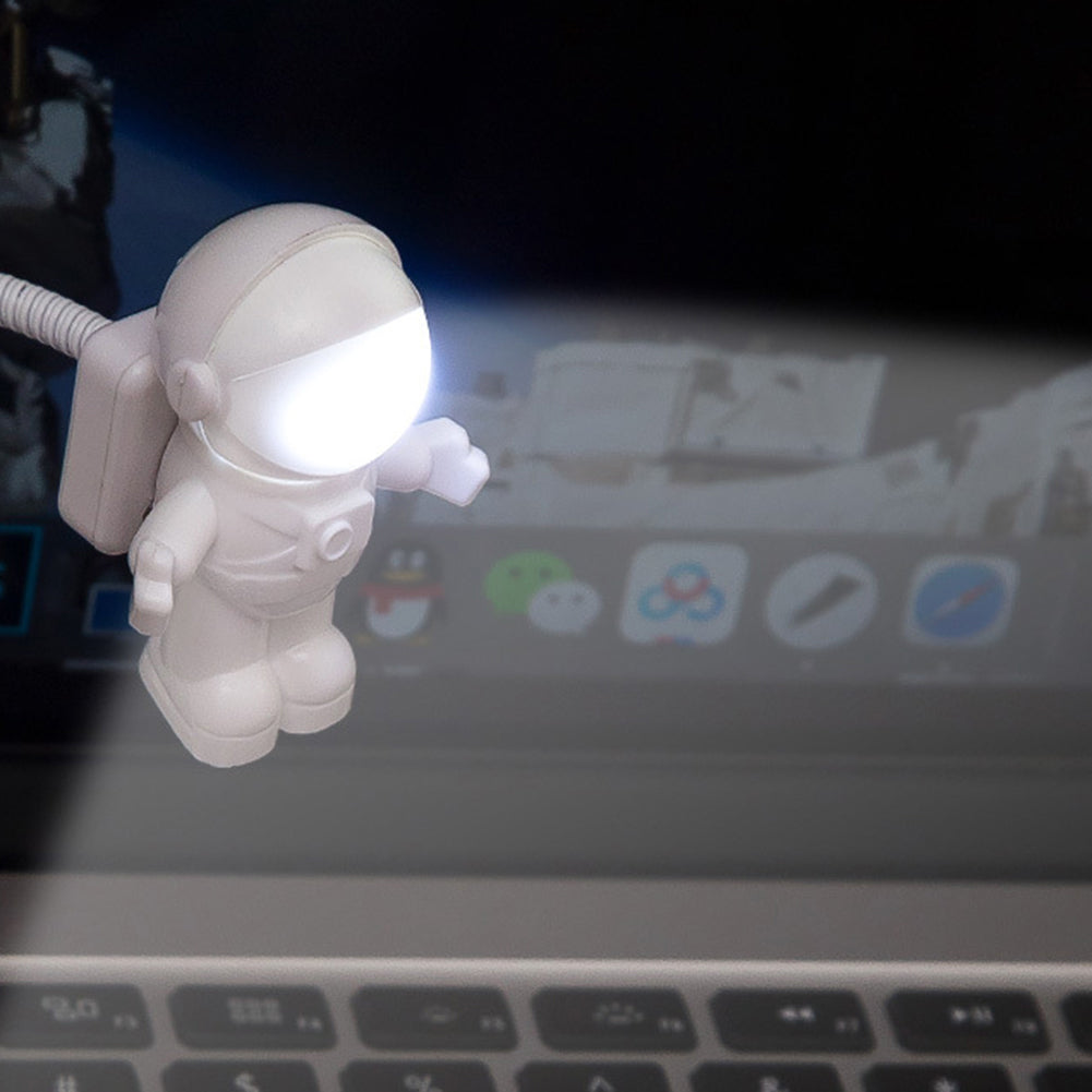 Astronaut LED Lamp – Flexible USB Night Light for Desk & Bedroom