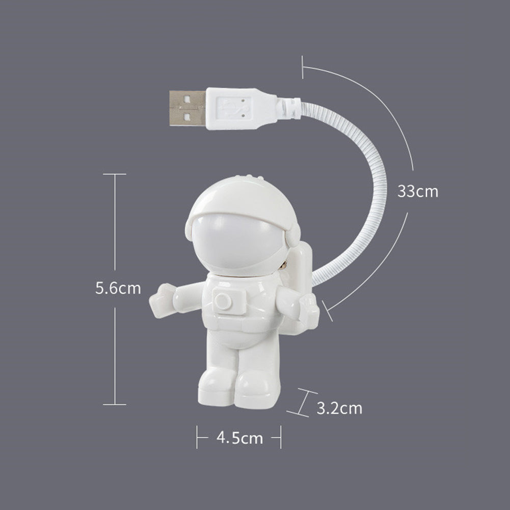 Astronaut LED Lamp – Flexible USB Night Light for Desk & Bedroom