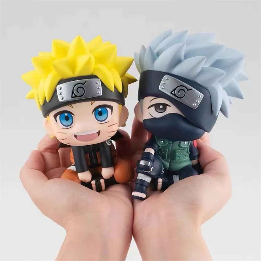 Naruto and Kakashi Chibi Figure Set | Team 7 Mini Statue Bundle Naruto Shippuden Anime Collectible | Geekzillaa