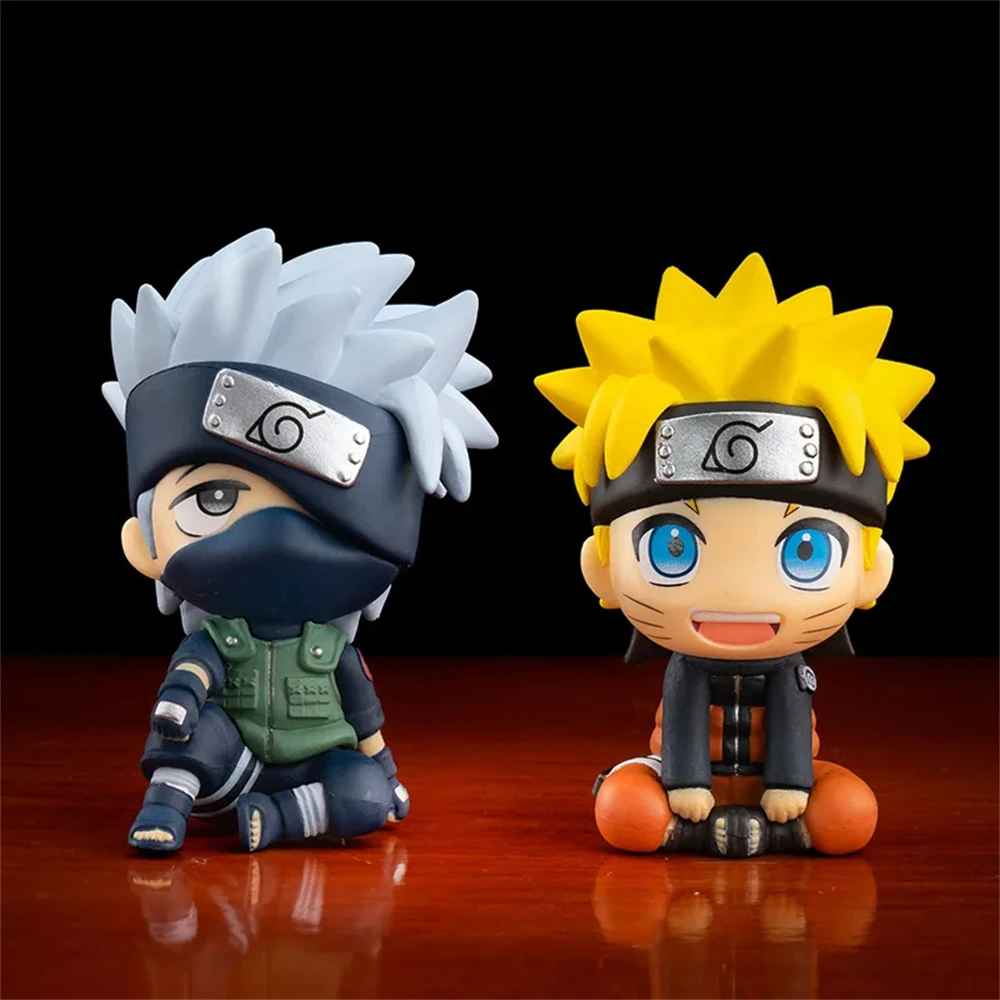 Naruto and Kakashi Chibi Figure Set | Team 7 Mini Statue Bundle Naruto Shippuden Anime Collectible | Geekzillaa