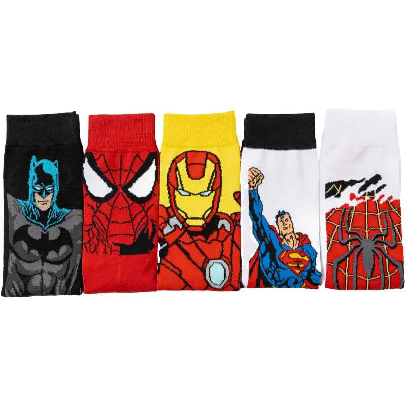 Marvel Superhero Socks | Spider-Man, Iron Man, Captain America Crew & Mid-Calf Merch | Geekzillaa