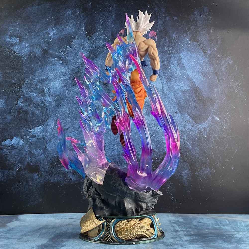 Goku Ultra Instinct Figure | Silver-Haired Saiyan Transformation Statue | Dragon Ball Super Collectible | Geekzillaa