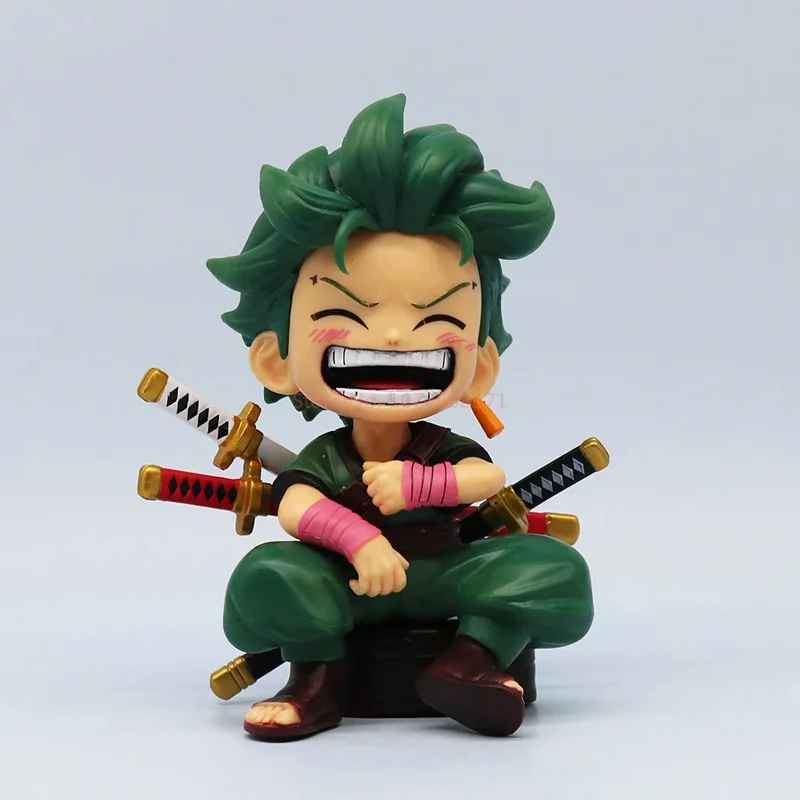 One Piece Figure Set | Luffy & Roronoa Zoro Mini Chibi Statue Straw Hat Pirate Collectibles | Geekzillaa